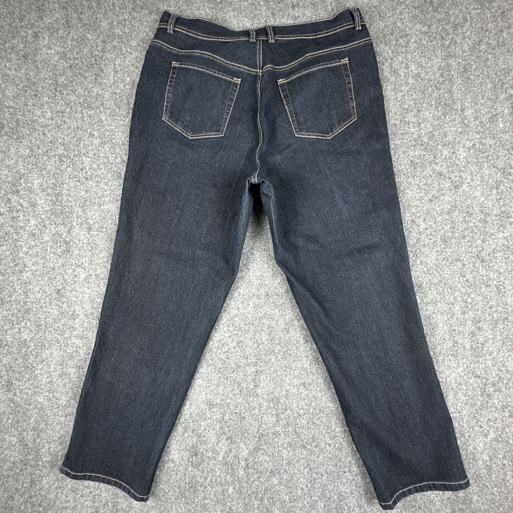 Gloria Vanderbilt Amanda Straight Leg Womens Size 16W Dark Wash Blue Denim Jeans - Picture 10 of 16
